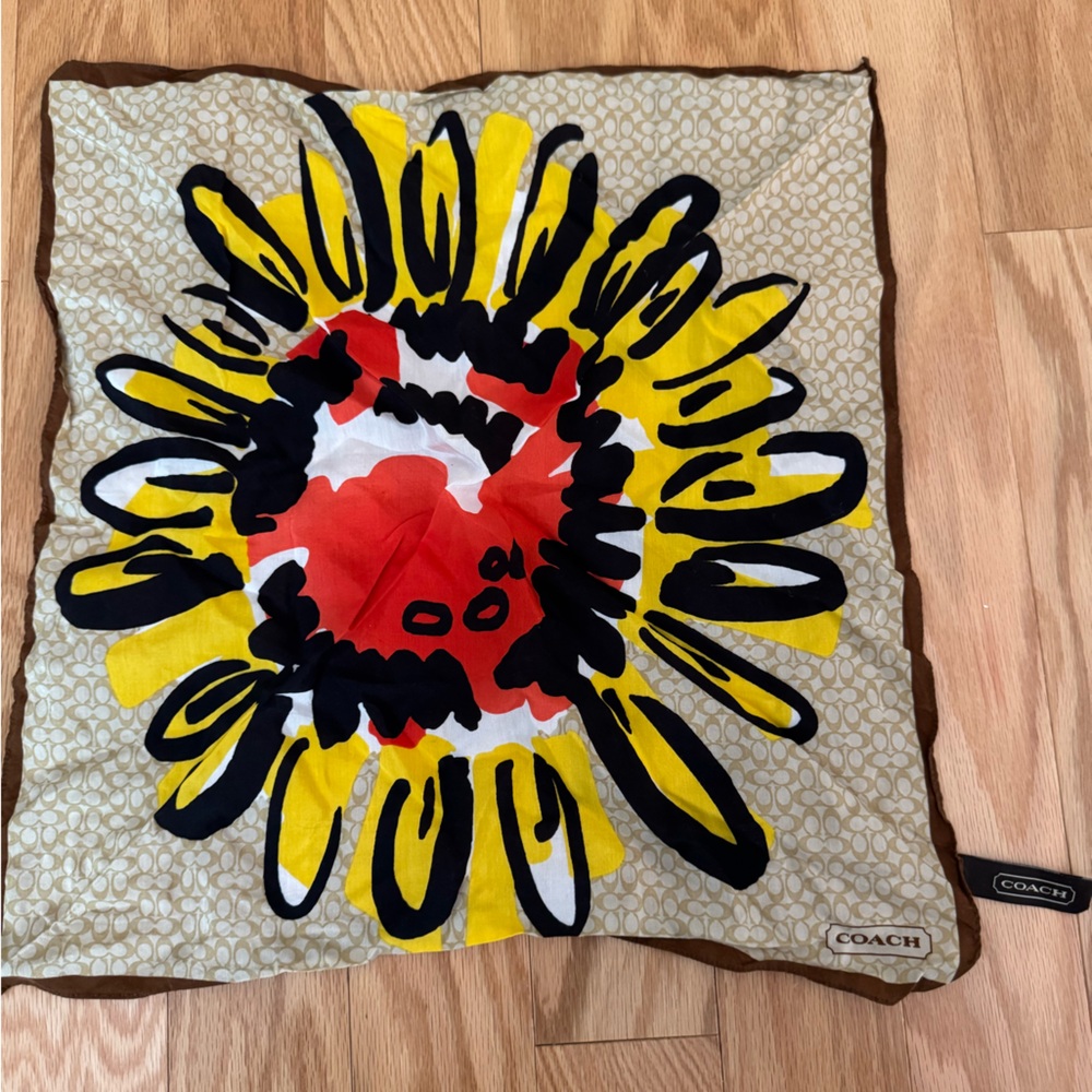 Coach Floral Silk Scarf